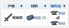 泰拉瑞亚原版百科泰拉瑞亚铅宽剑怎么做 铅宽剑id与属性介绍配图