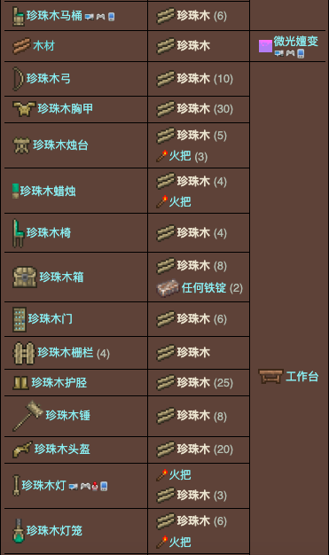 泰拉瑞亚原版百科泰拉瑞亚珍珠木在哪 珍珠木怎么弄配图