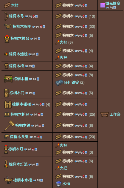 泰拉瑞亚原版百科泰拉瑞亚棕榈木在哪 棕榈木怎么种配图