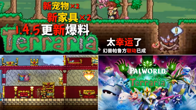 新宠物！新家具！帕鲁方联动出炉！泰拉瑞亚6月份发生了什么？
